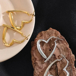 Floating Heart Hoop Earrings - TM & Co. Jewels