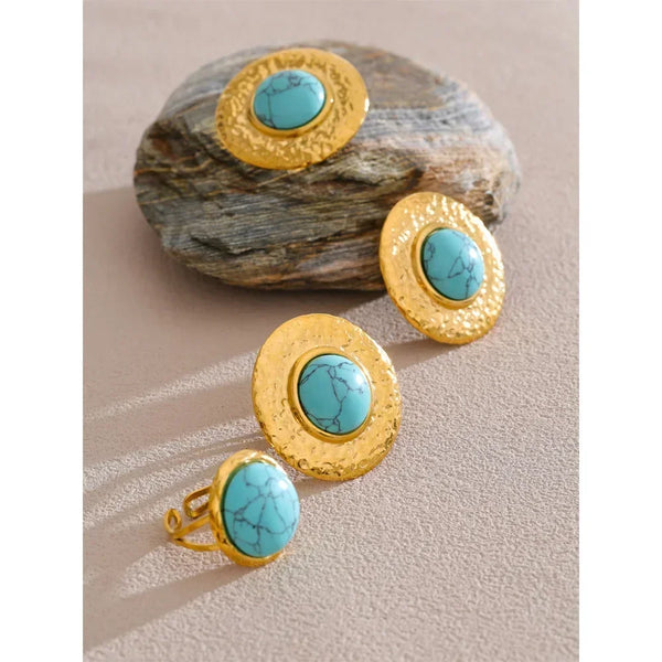 Turquoise Geometry Vintage Jewelry Set - TM & CO. JEWELS 