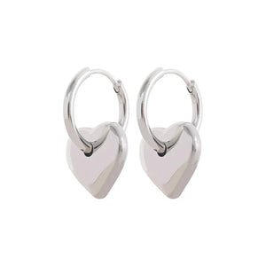 Astral Affection Hoops - TM & CO. JEWELS - Pair of gold hoop earrings on a white background.
