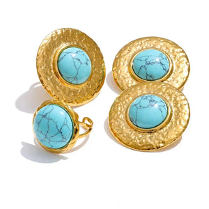 Turquoise Geometry Vintage Jewelry Set - TM & CO. JEWELS 