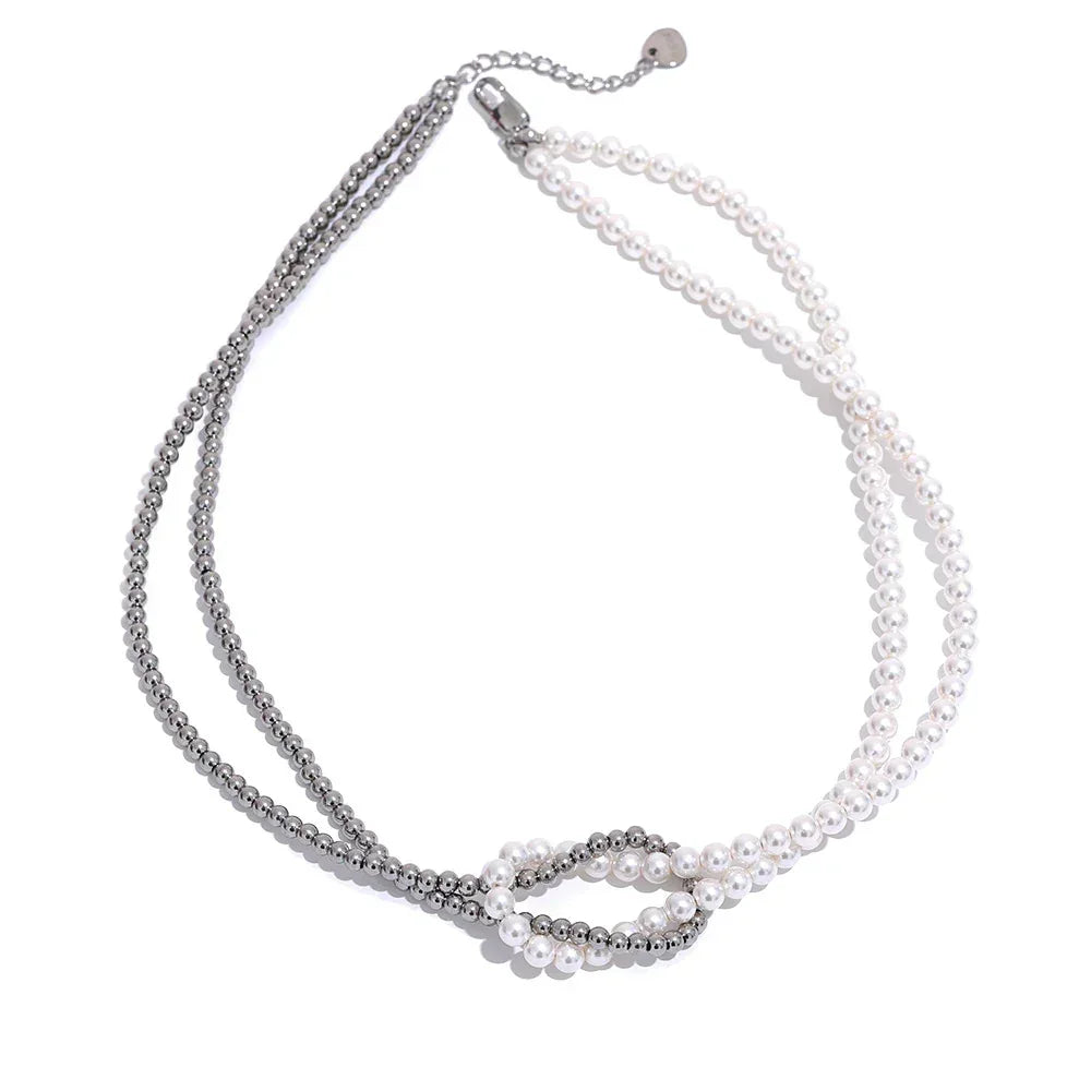 Aura Knot Pearl Choker - TM & CO. JEWELS 