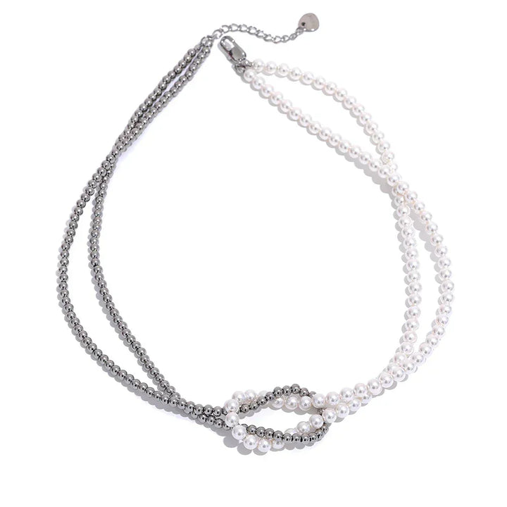 Aura Knot Pearl Choker - TM & CO. JEWELS 