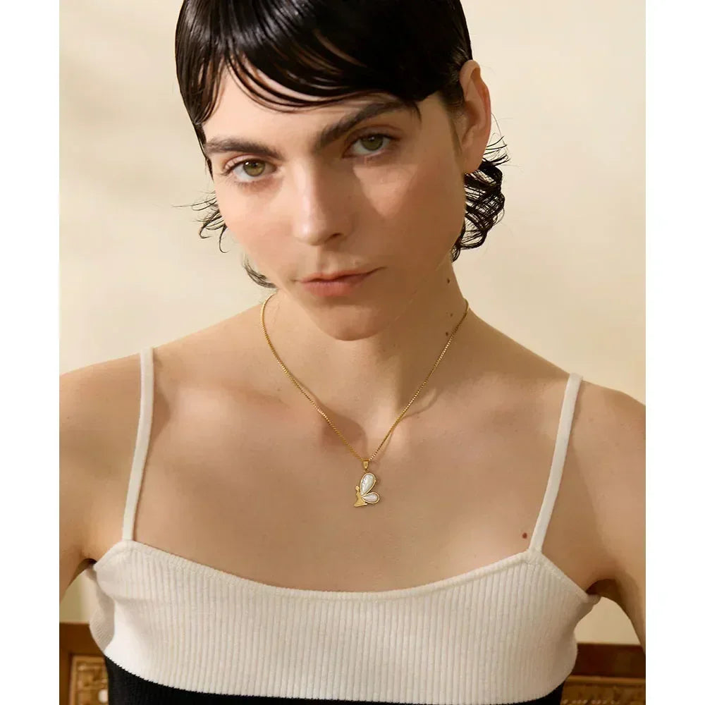 Ocean Flutter Shell Butterfly Necklace - TM & Co. Jewels