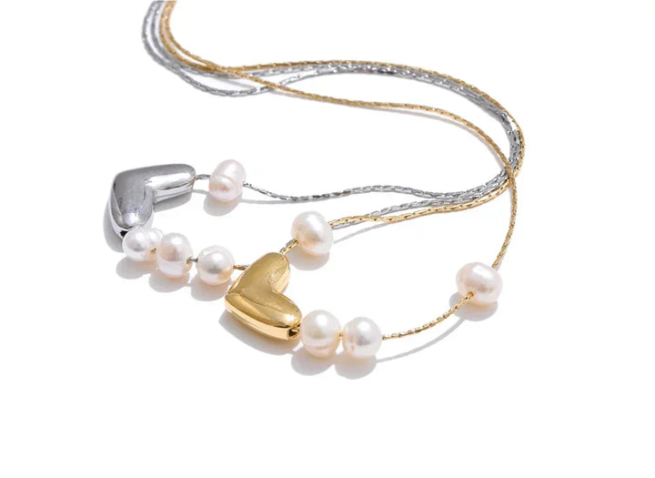 Adore Pearl Heart Pendant - TM & CO. JEWELS 