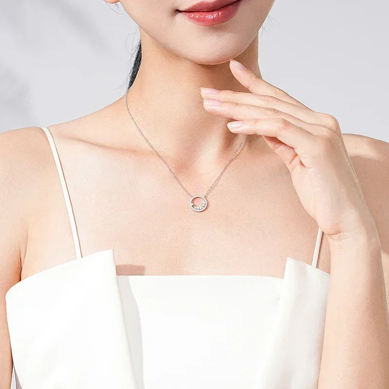 Aurora Circle Pendant - TM & CO. JEWELS 