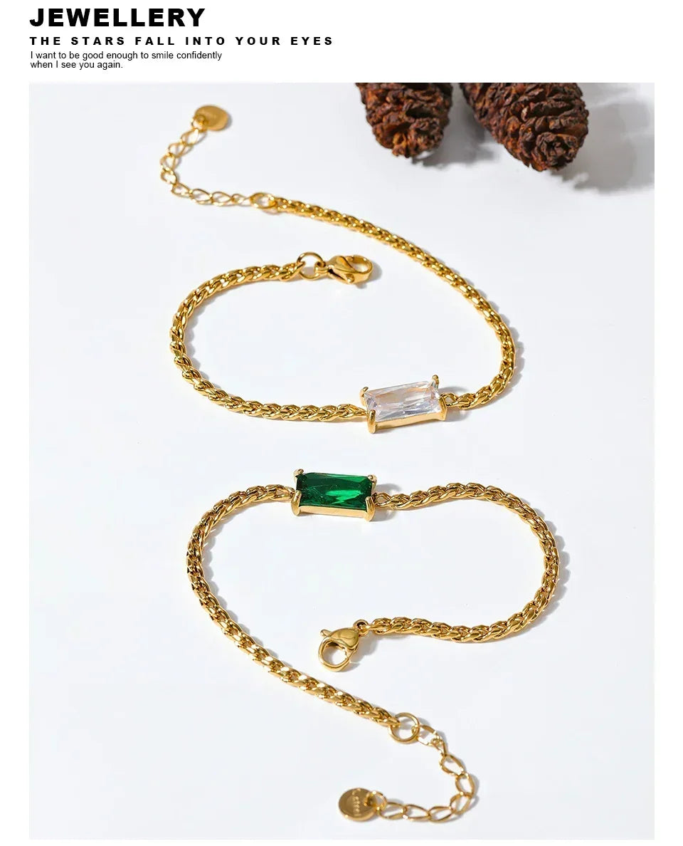 Luxe Cubic Zirconia Gold Bracelet - TM & Co. Jewels