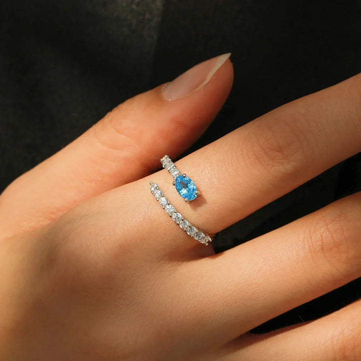 Azure Grace Open Ring - TM & Co. Jewels