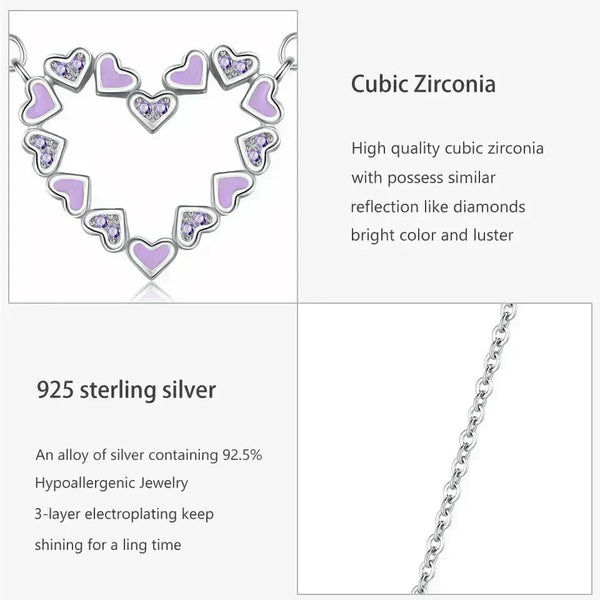 Purple Desire Heart Necklace - TM & Co. Jewels