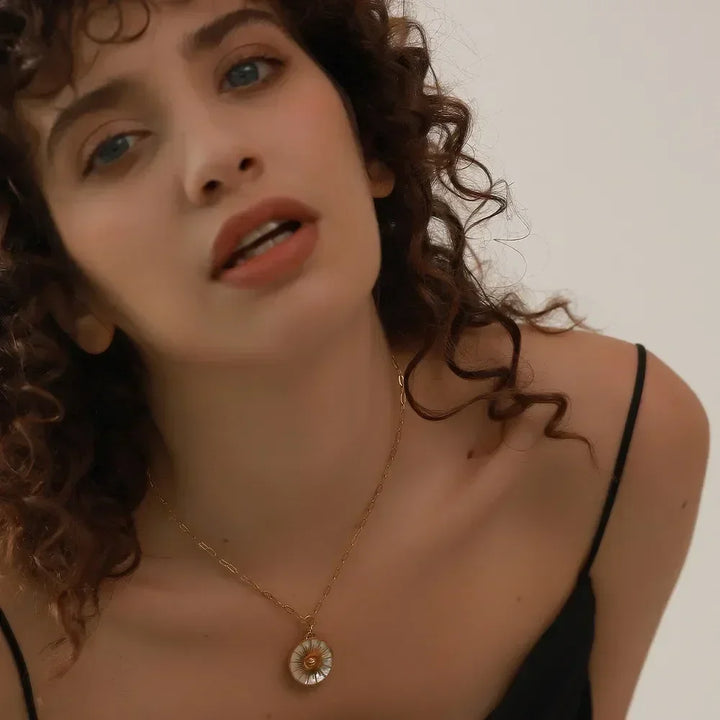 Luxe Rounds Shell Necklace - TM & CO. JEWELS 