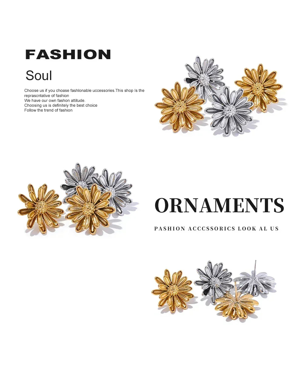 Elegant Bloom Flower Studs - TM & Co. Jewels