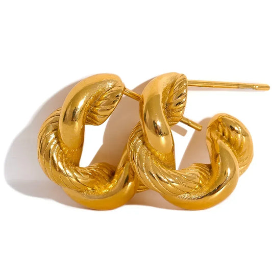 Twisted Glam Geometric Hoops - TM & Co. Jewels