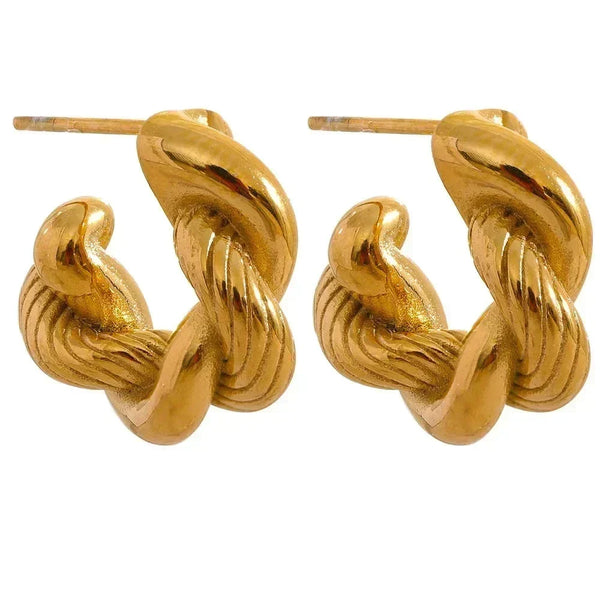 Twisted Glam Geometric Hoops - TM & Co. Jewels