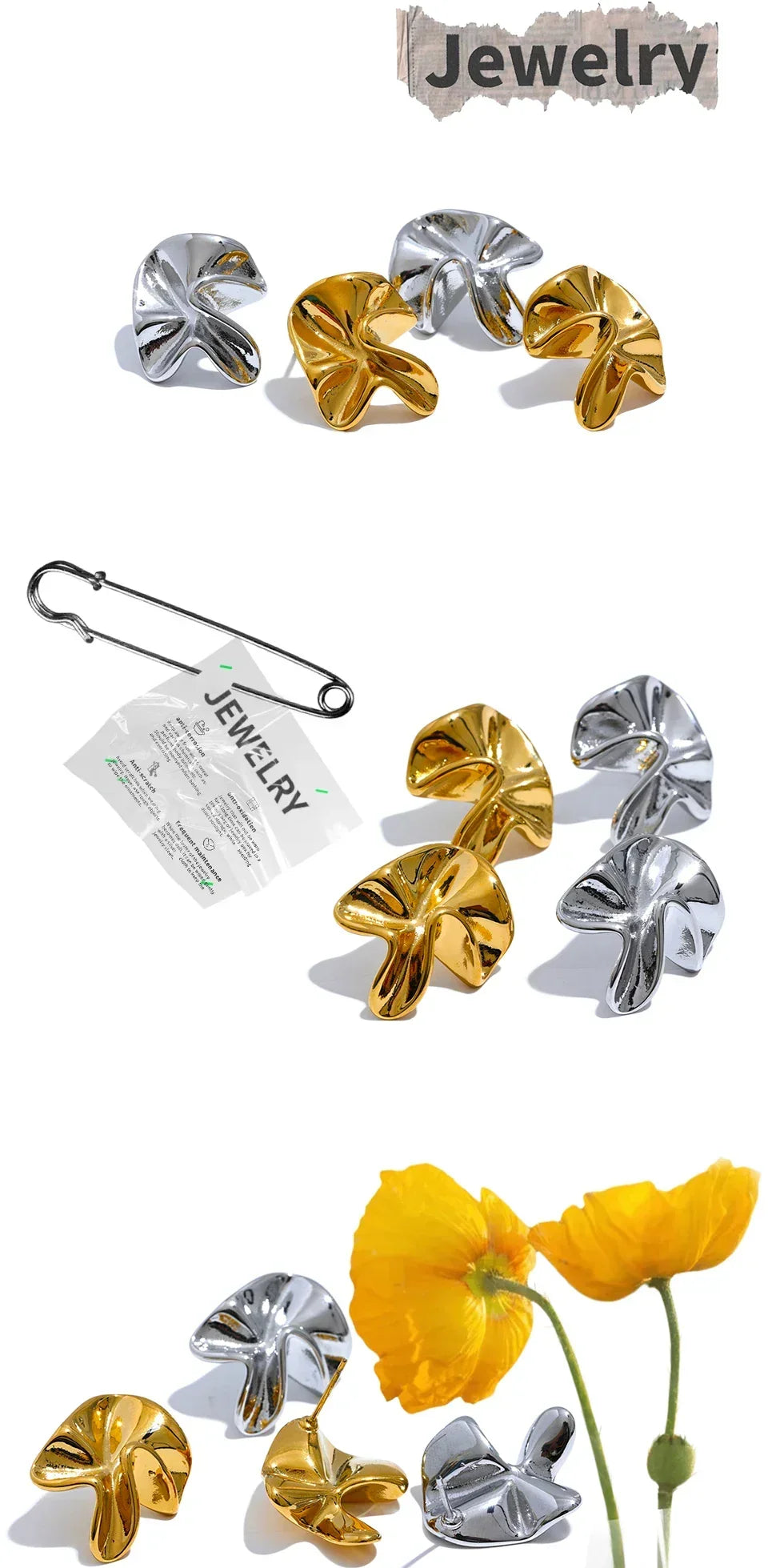 Textured Bloom Studs - TM & Co. Jewels