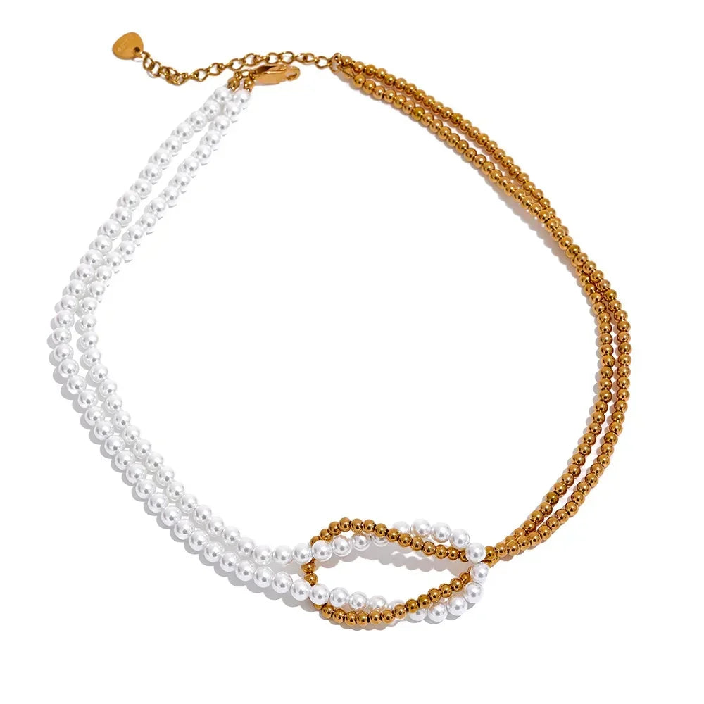 Aura Knot Pearl Choker - TM & CO. JEWELS 