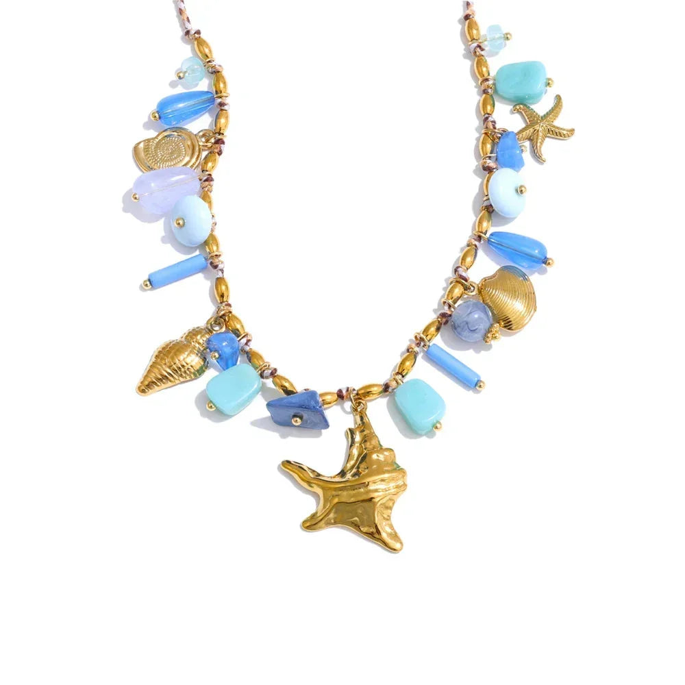 Starfish Kisses Charm Necklace - TM & CO. JEWELS 