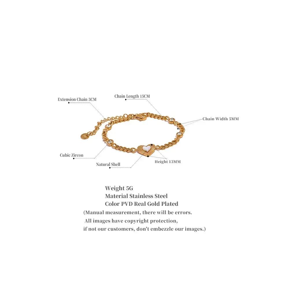 Mermaid Luxe CZ Shell Bracelet - TM & Co. Jewels