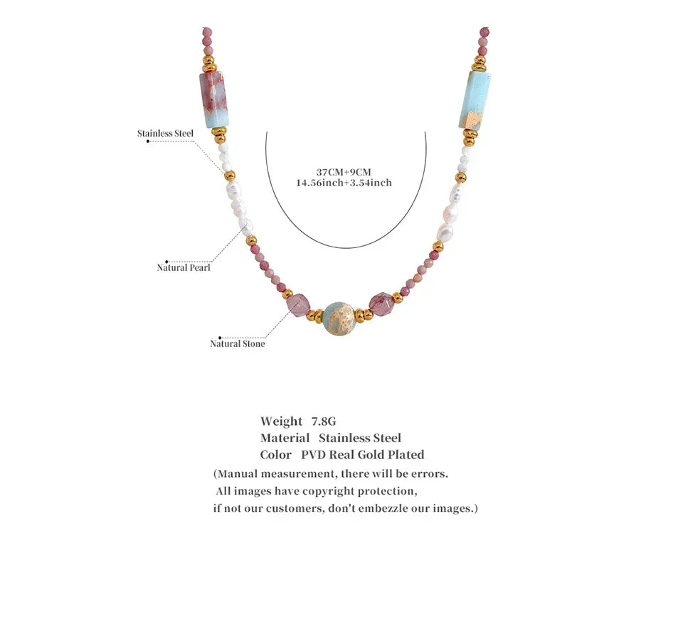 Solar Mosaic Necklace - TM & CO. JEWELS 
