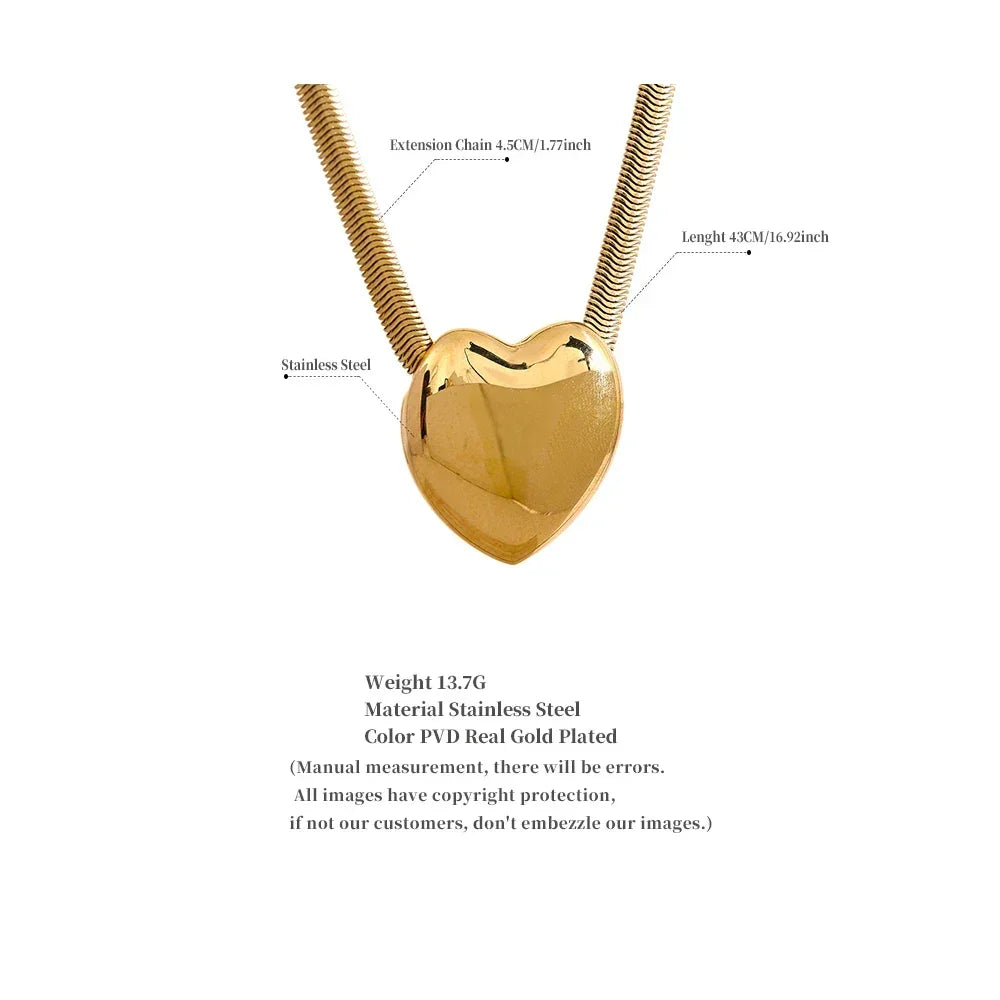 Heart Flow Snake Chain - TM & Co. Jewels
