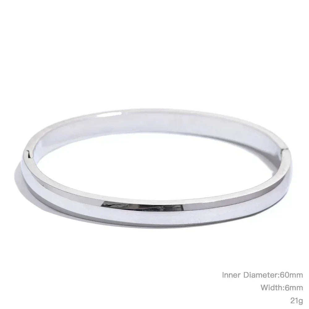 Golden Smooth Stainless Bangle - TM & Co. Jewels