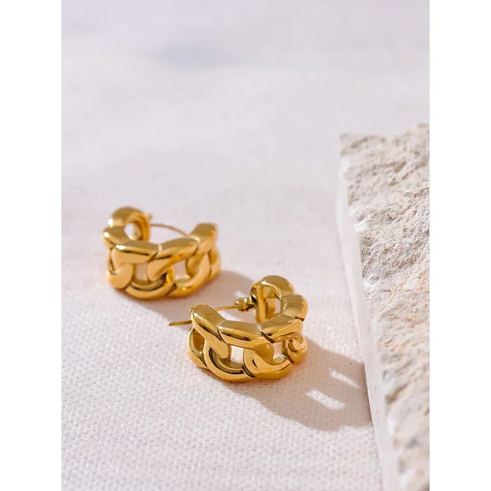 Charm Cast Geo Texture Hoop Jewelry - TM & Co. Jewels