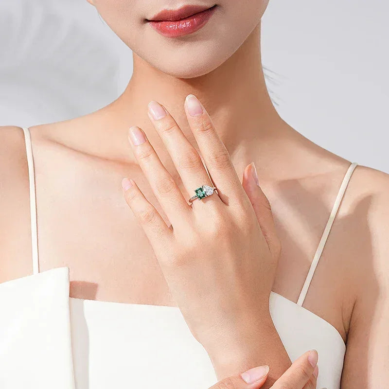 Emerald Tide Drop Ring - TM & Co. Jewels