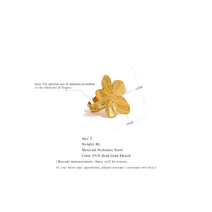Aqua Flora Gilded Bloom Ring - TM & CO. JEWELS 
