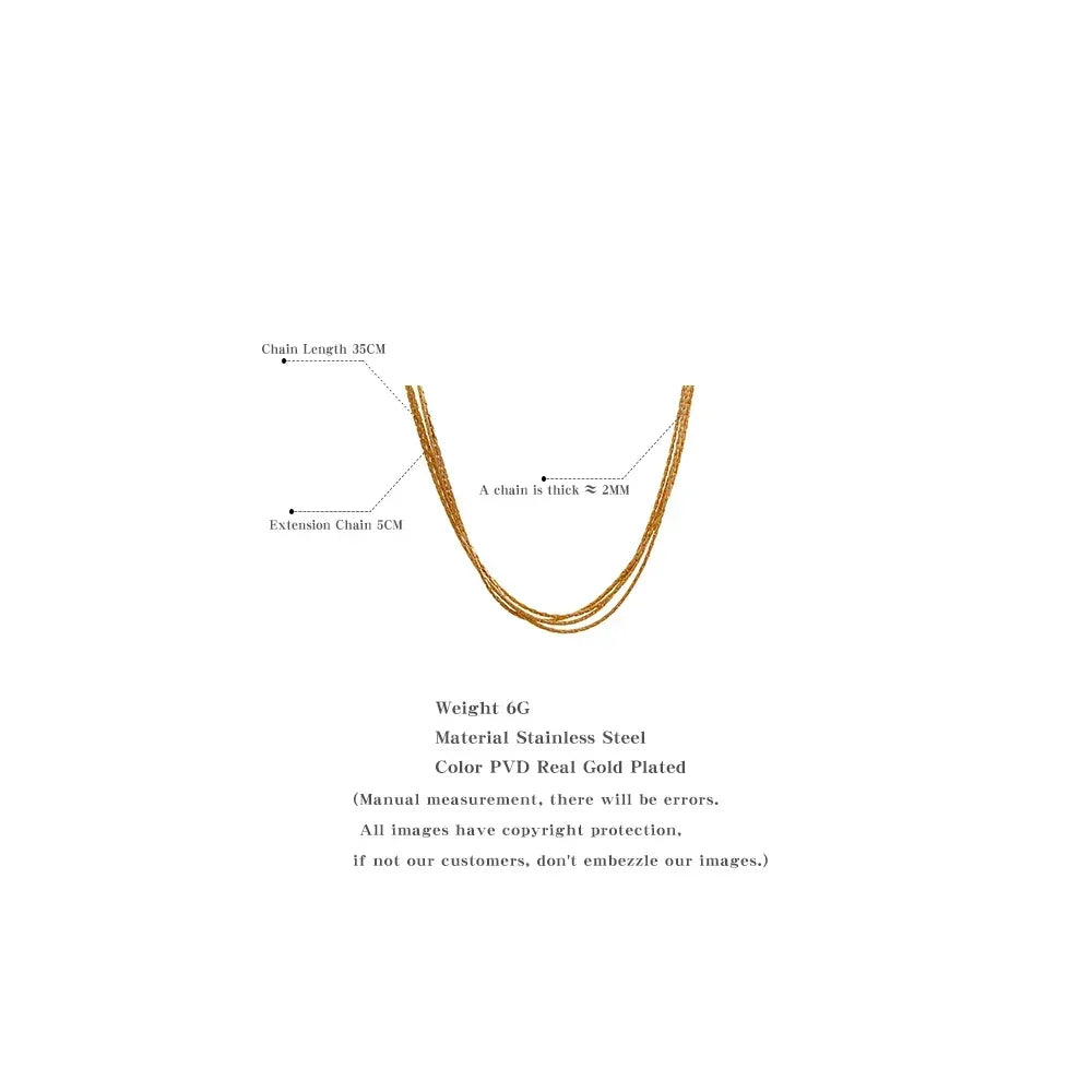 Golden Cascade Choker - TM & CO. JEWELS 