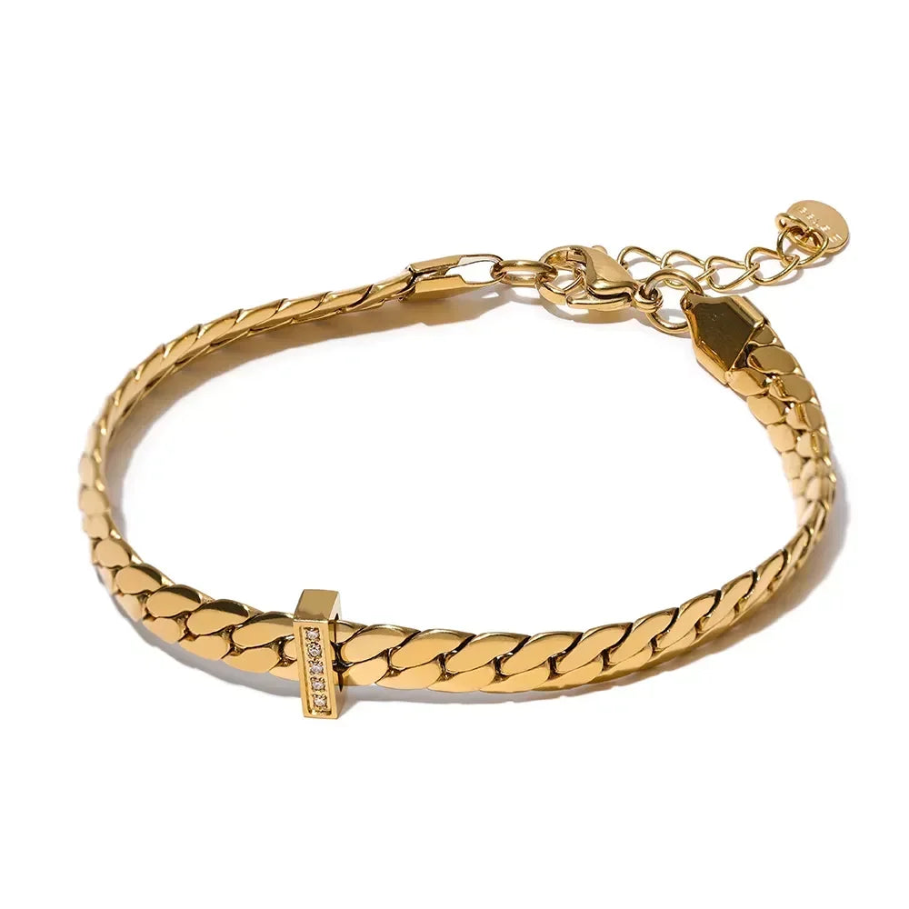 Aqua Luxe Waterproof Cuban Bangle - TM & CO. JEWELS 