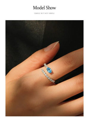 Azure Grace Open Ring - TM & Co. Jewels