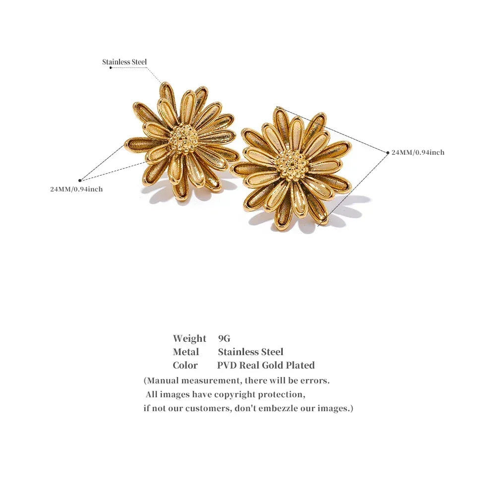 Elegant Bloom Flower Studs - TM & Co. Jewels