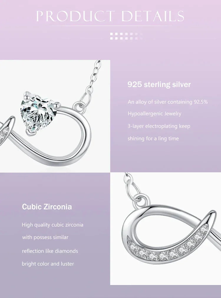 Glowing Heart Charm Necklace - TM & CO. JEWELS 