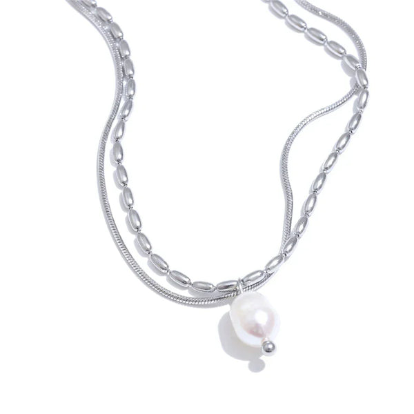 Aura Double Chain Pendant - TM & CO. JEWELS 
