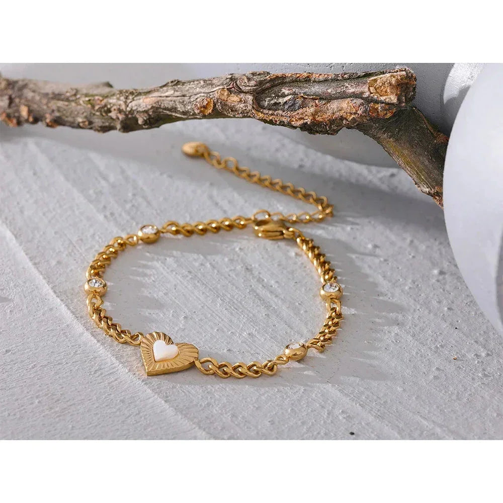 Mermaid Luxe CZ Shell Bracelet - TM & Co. Jewels