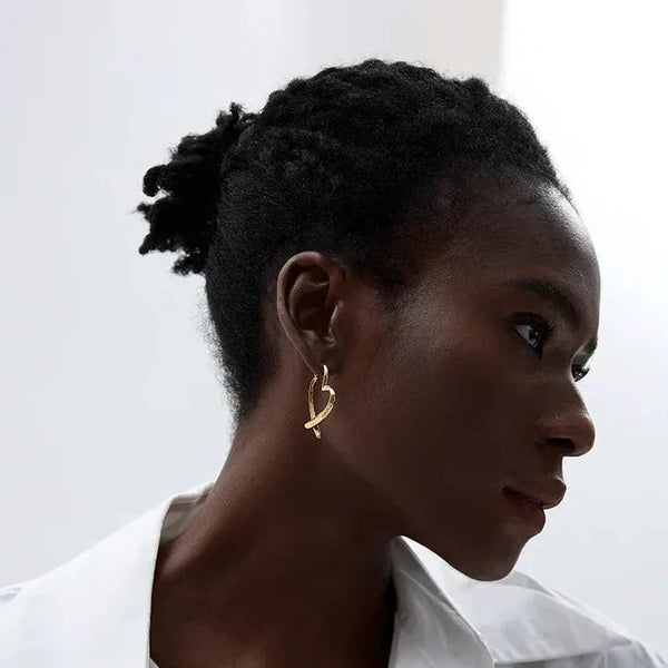 Floating Heart Hoop Earrings - TM & Co. Jewels