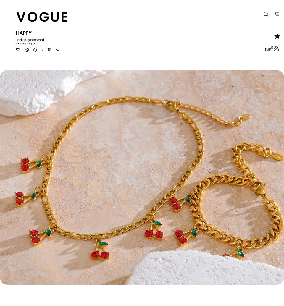 Blushing Cherry Set - TM & CO. JEWELS 