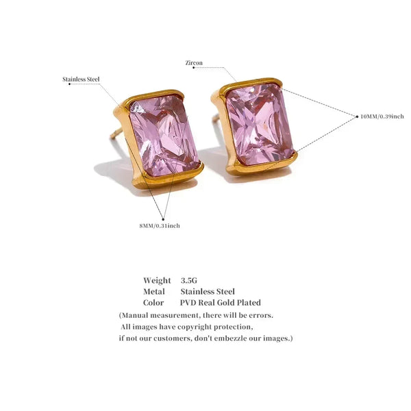 Brilliance Square Studs - TM & Co. Jewels