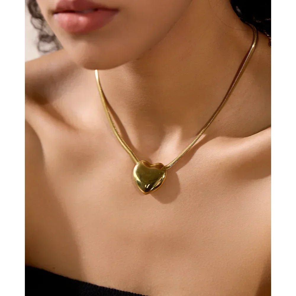 Heart Flow Snake Chain - TM & Co. Jewels