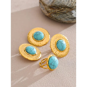 Turquoise Geometry Vintage Jewelry Set - TM & CO. JEWELS 