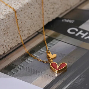 Crimson Glow Heart Pendant - TM & Co. Jewels