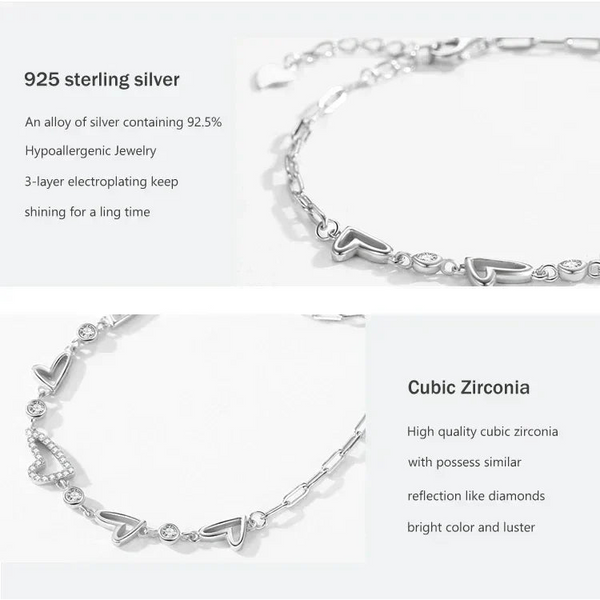 Pure Heart Sparkle Bracelet - TM & CO. JEWELS 