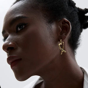 Floating Heart Hoop Earrings - TM & Co. Jewels