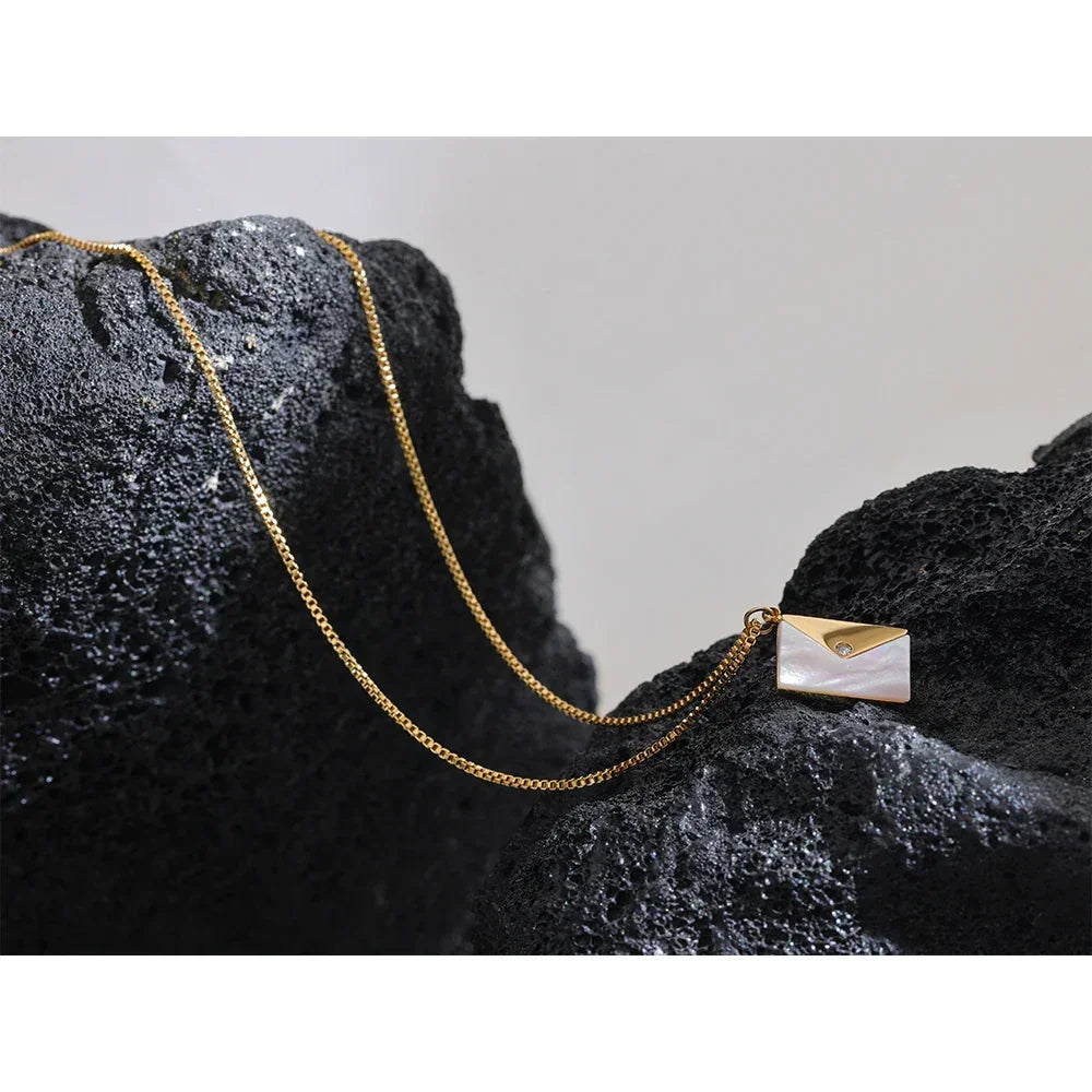 Shell Envelope Sophistique Necklace - TM & CO. JEWELS 