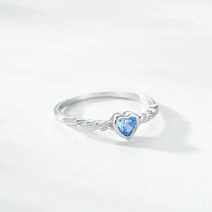 Blue Heart Romance Ring - TM & CO. JEWELS 