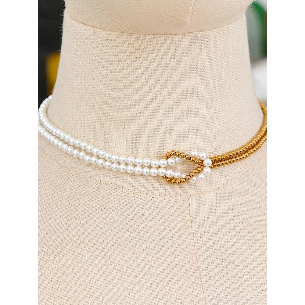 Aura Knot Pearl Choker - TM & CO. JEWELS 