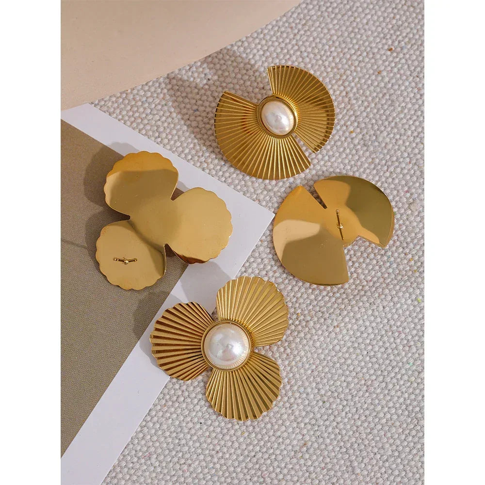 Pearl Petal Earrings - TM & Co. Jewels