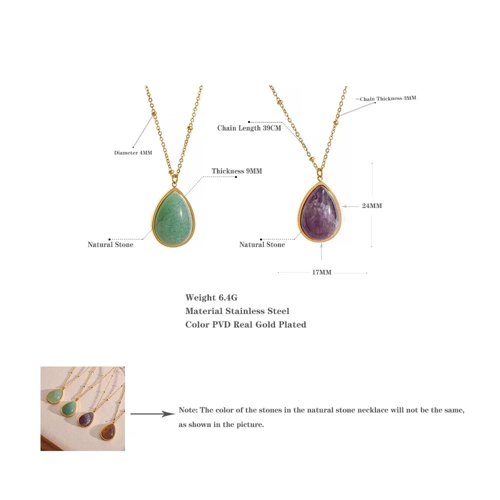 Gemstone Serenity Necklace - TM & CO. JEWELS 