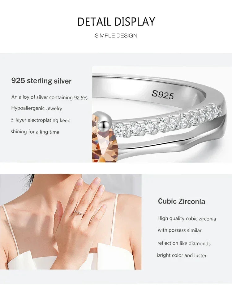 Champagne Glint Geo Ring - TM & Co. Jewels