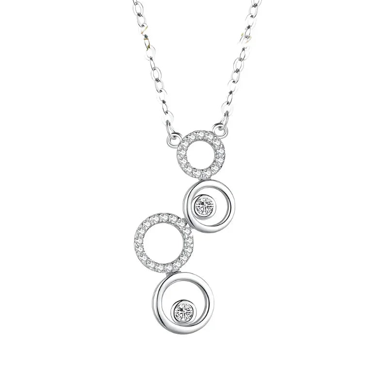 Shining CZ Bubble Pendant Necklace - TM & CO. JEWELS 