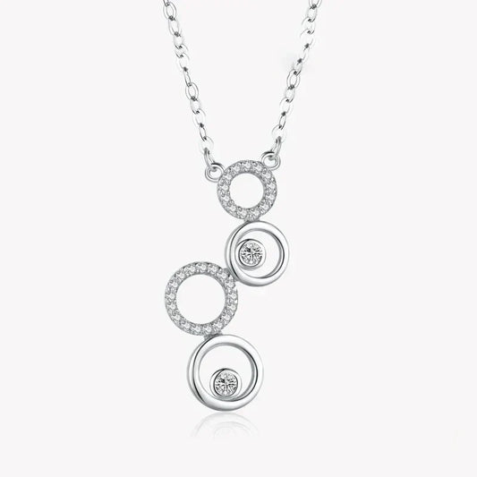 Shining CZ Bubble Pendant Necklace - TM & CO. JEWELS 