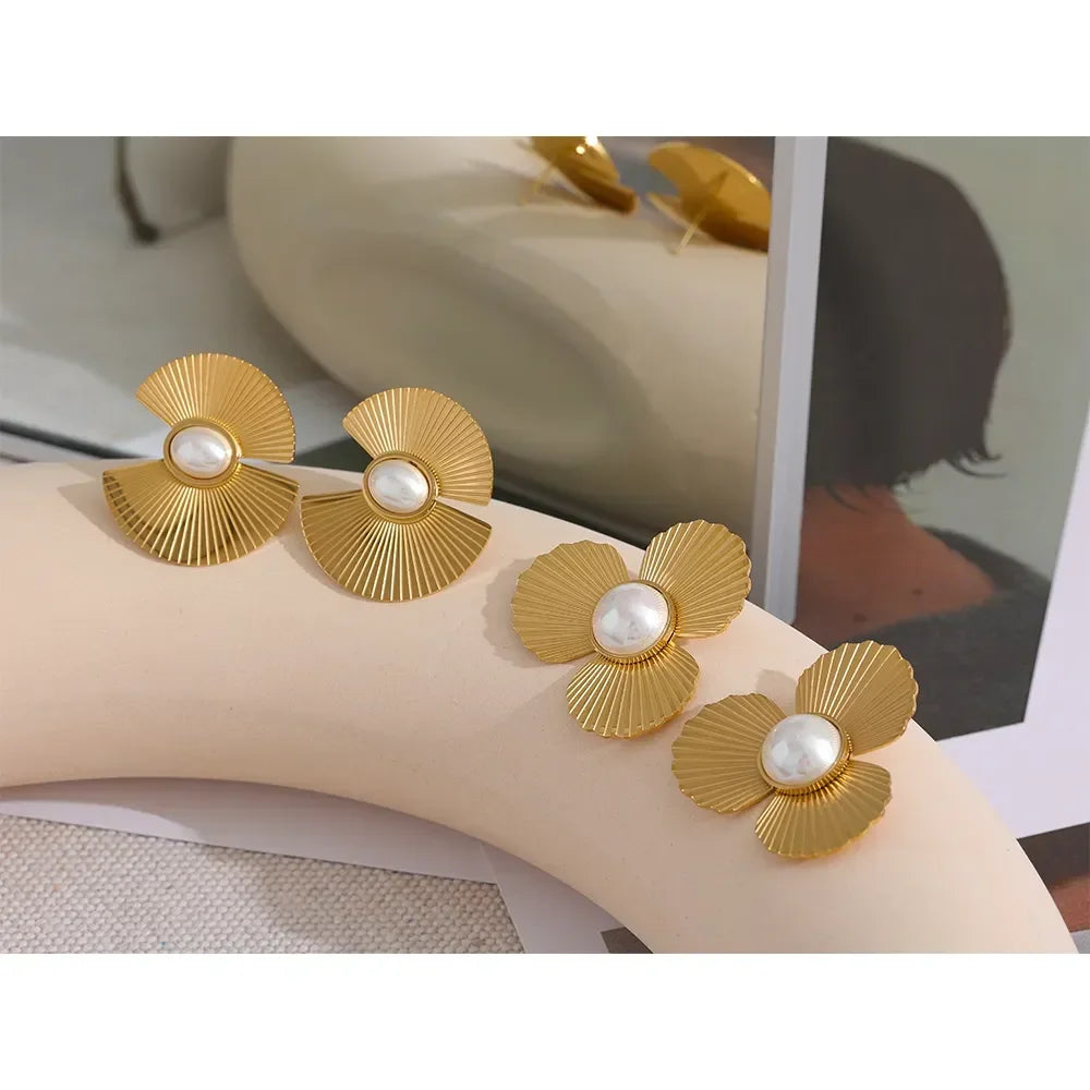 Pearl Petal Earrings - TM & Co. Jewels